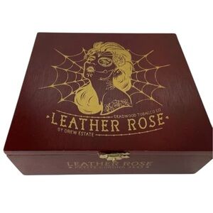 Hard to Find coffin shape Day of the Dead Deadwood Co
Leather Rose Cigar Box |